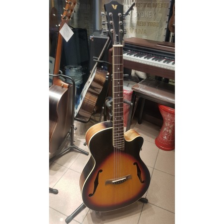 VALLER AG 213 F DELİK AKUSTİK GİTAR kılıf+pena +capo