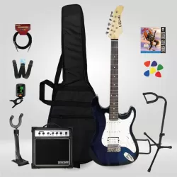 Lilya HSS Elektro Gitar Seti Mavi - SET4