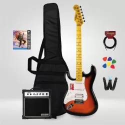 New Orleans NHS9720 LH SB HSS Solak Elektro Gitar Seti -...