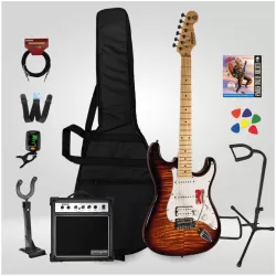 New Orleans NHS9720 RSB HSS Elektro Gitar Seti - SET4