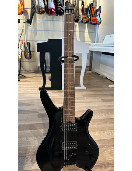 New Orleans HDL400 Pau Ferro Tuşe Parlak Siyah Headless Elektro Gitar + Gigbag Hediyeli