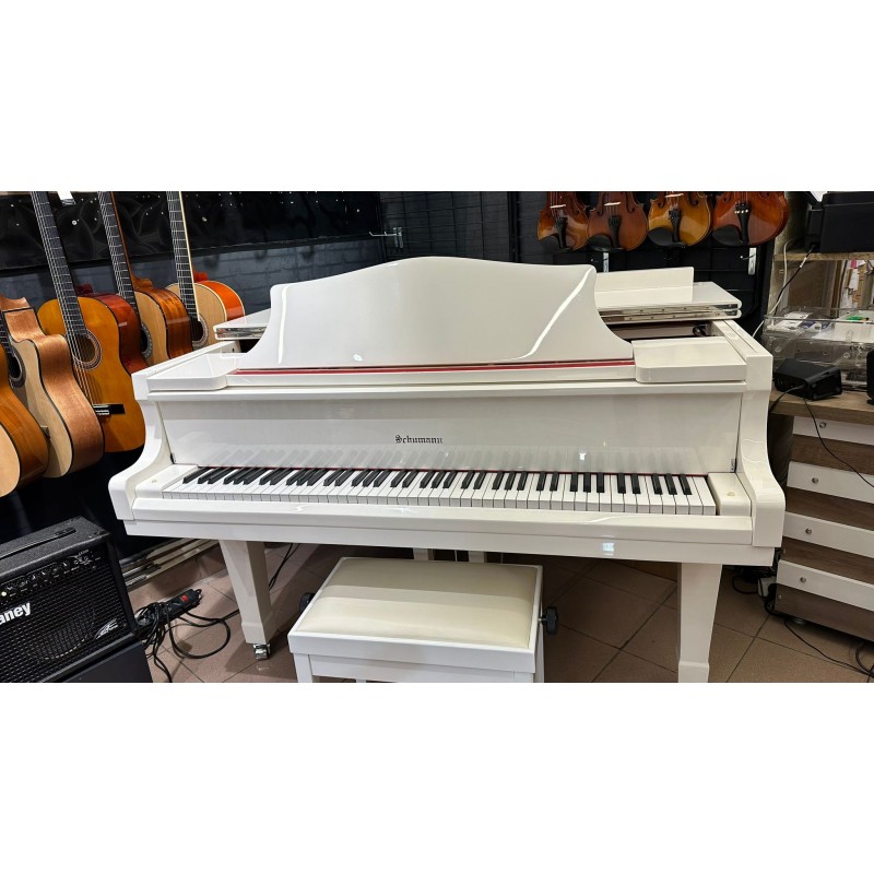 Schumann 152cm Çeyrek Kuyruklu Beyaz Akustik...