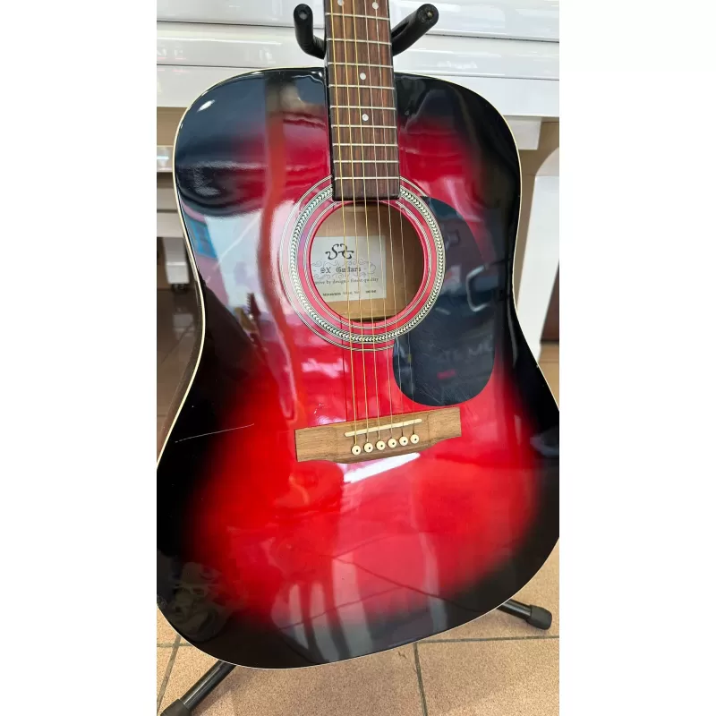 SX MD160 RDS Akustik Gitar - Kırmızı