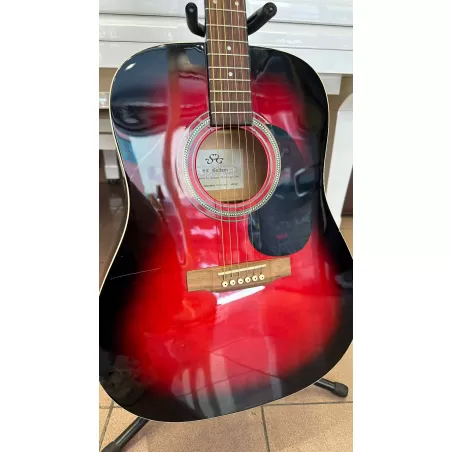 SX MD160 RDS Akustik Gitar - Kırmızı