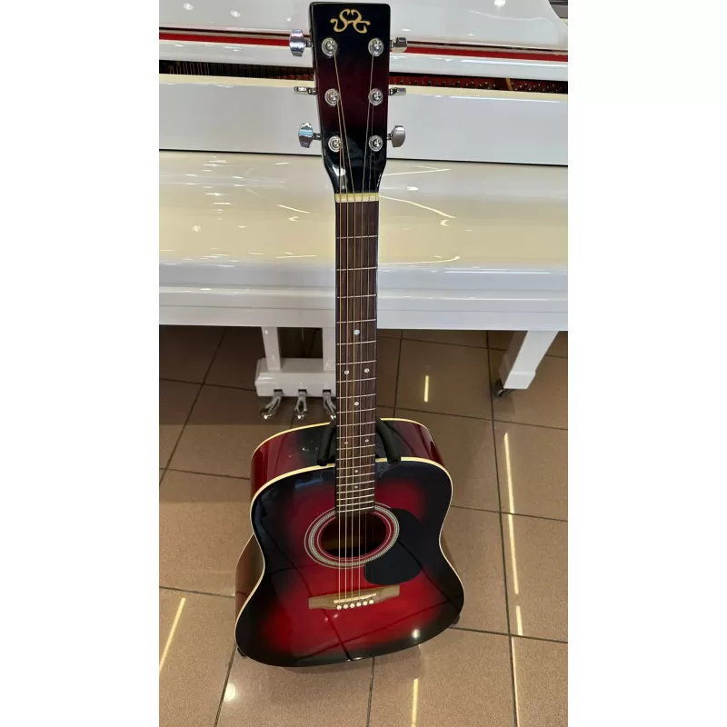 SX MD160 RDS Akustik Gitar - Kırmızı