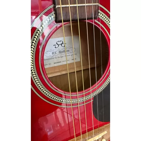 SX MD160 RDS Akustik Gitar - Kırmızı