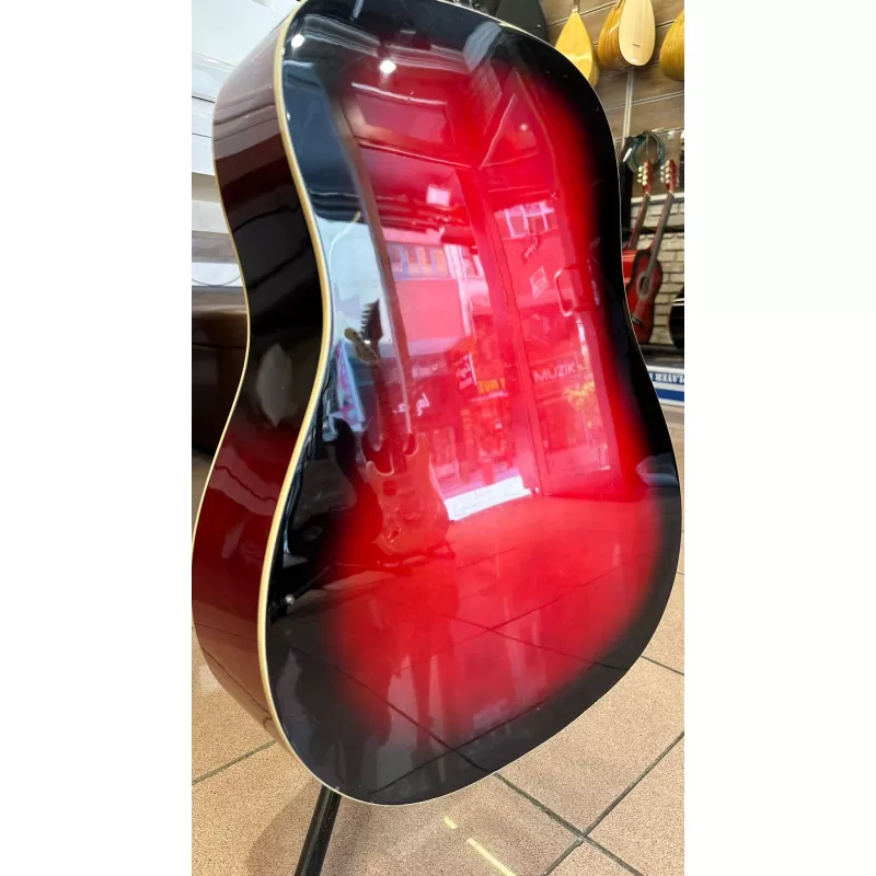 SX MD160 RDS Akustik Gitar - Kırmızı