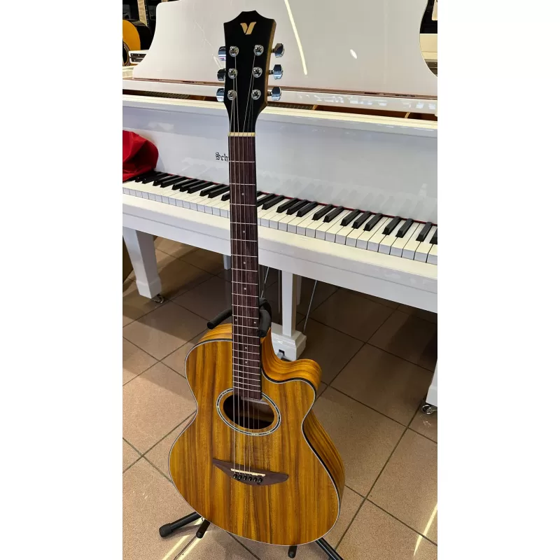 Valler AGX290 NS Elektro Akustik Gitar - Maun